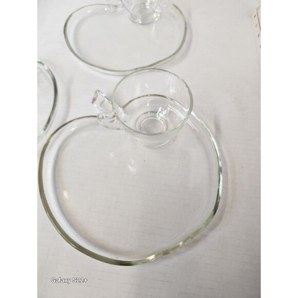 Apple Orchard Shaped Glass, Snack or Lunch Plate and cup Set of 4 (8 Pcs),Anchor - Picture 6 of 7